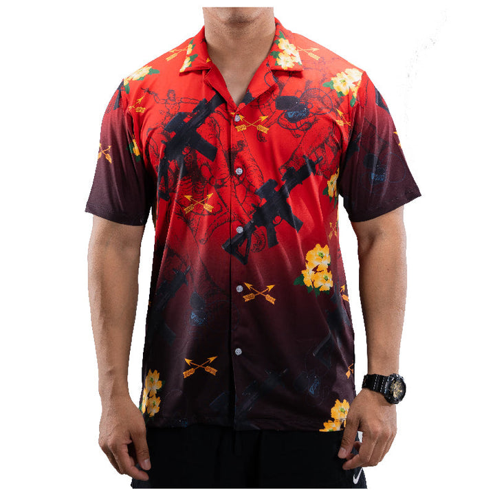 Valor PX Hawaii Shirt - เอราวัณ M5 [Red]