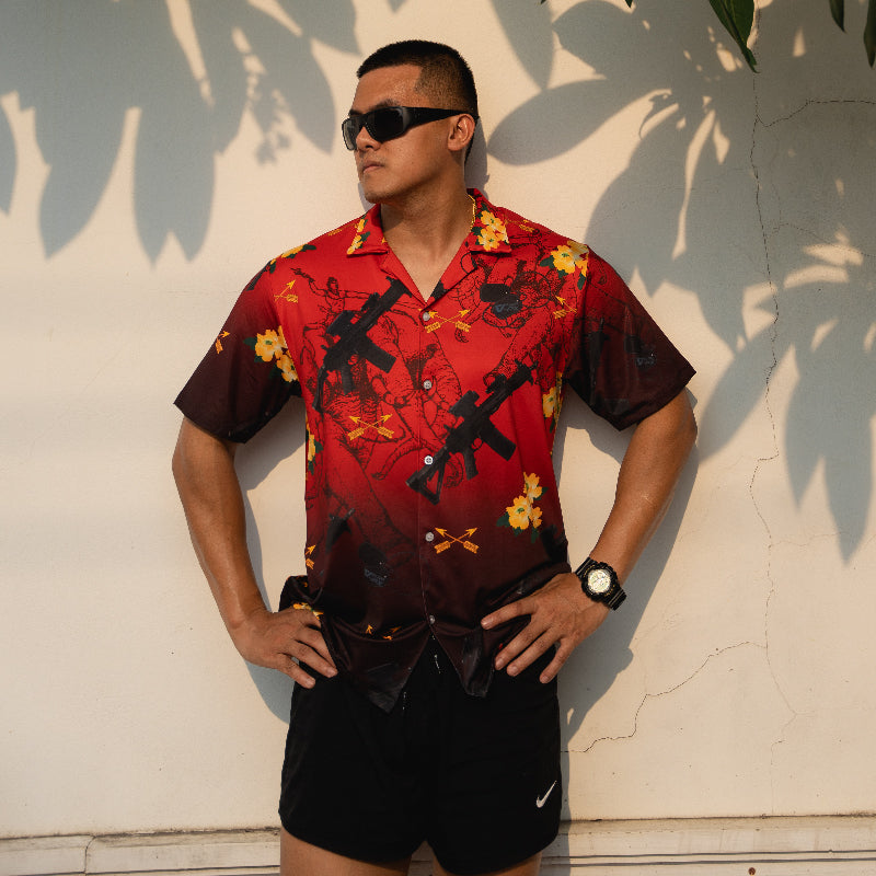 Valor PX Hawaii Shirt - เอราวัณ M5 [Red]