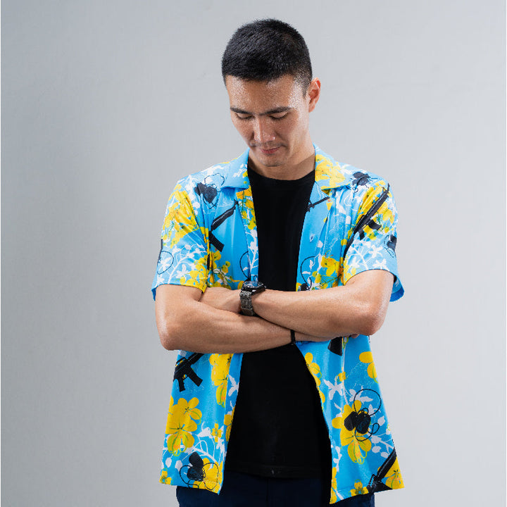 Valor PX Hawaii Shirt - ไอยรา ห้าห้าหก [Blue]