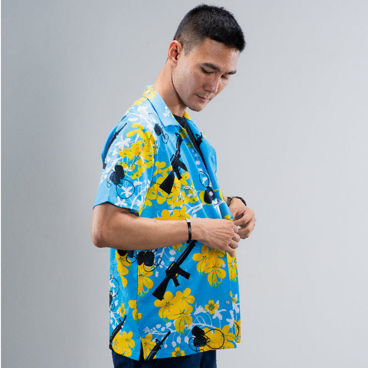 Valor PX Hawaii Shirt - ไอยรา ห้าห้าหก [Blue]