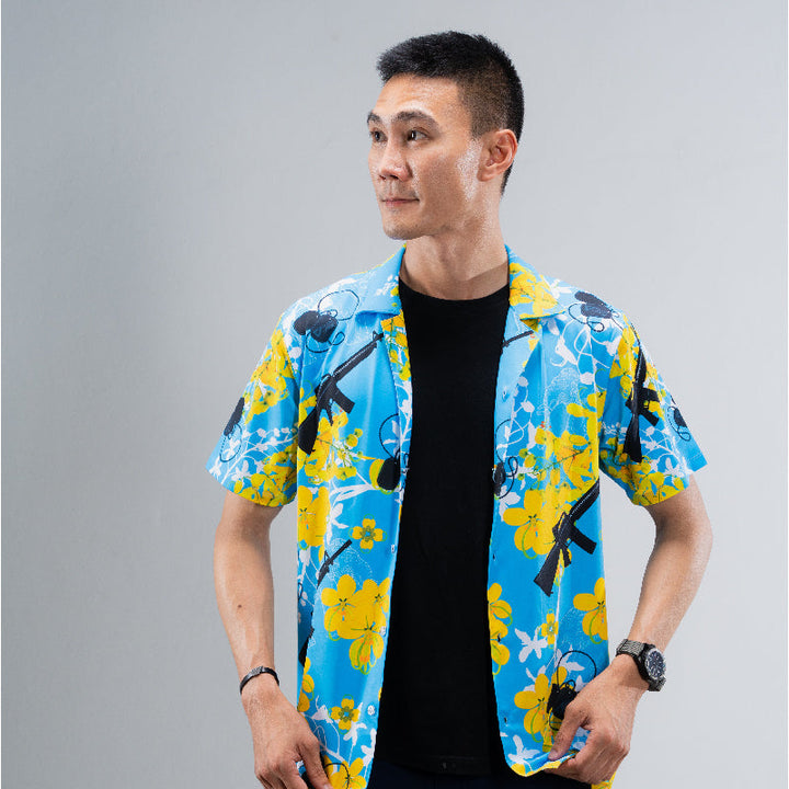 Valor PX Hawaii Shirt - ไอยรา ห้าห้าหก [Blue]