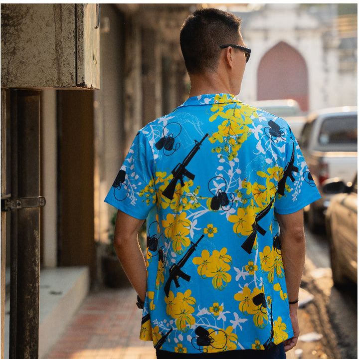 Valor PX Hawaii Shirt - ไอยรา ห้าห้าหก [Blue]