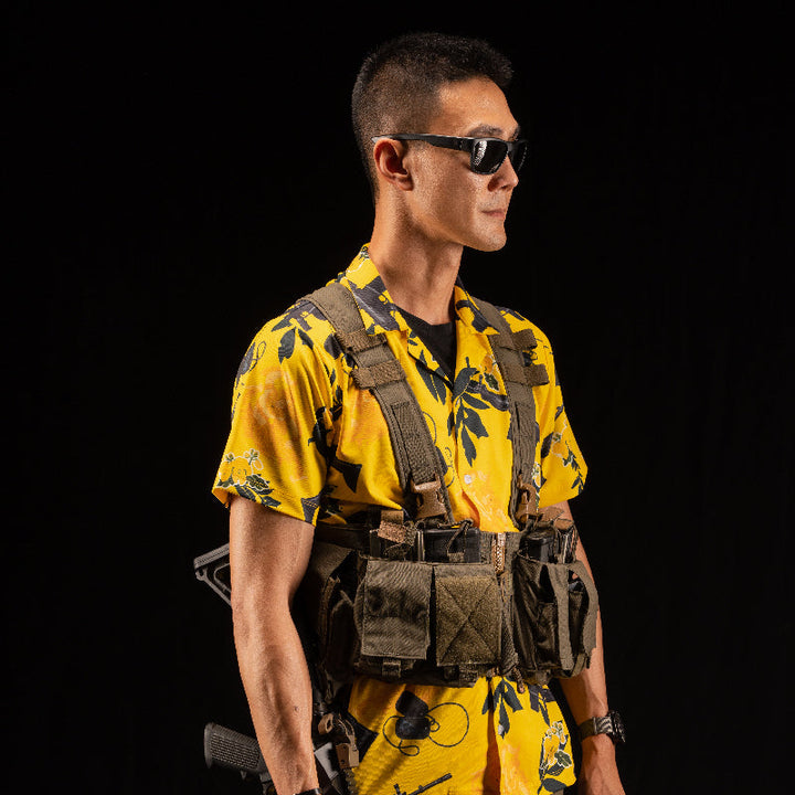 Valor PX Hawaii Shirt - พญาครุฑประทับ Scar [Yellow]