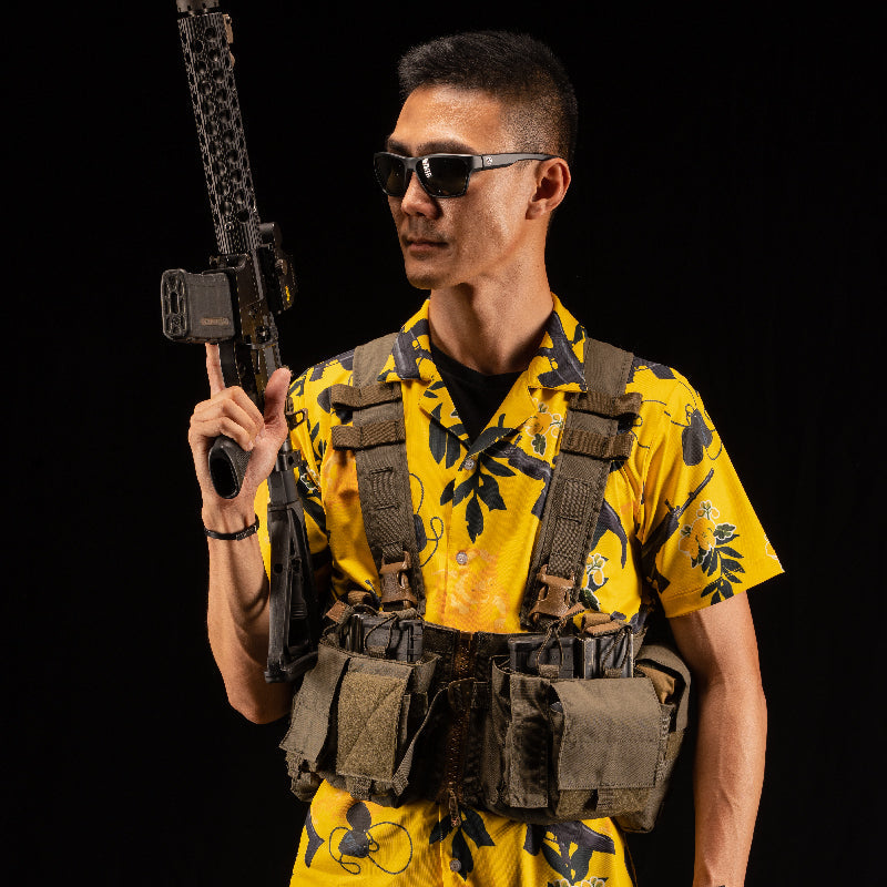 Valor PX Hawaii Shirt - พญาครุฑประทับ Scar [Yellow]