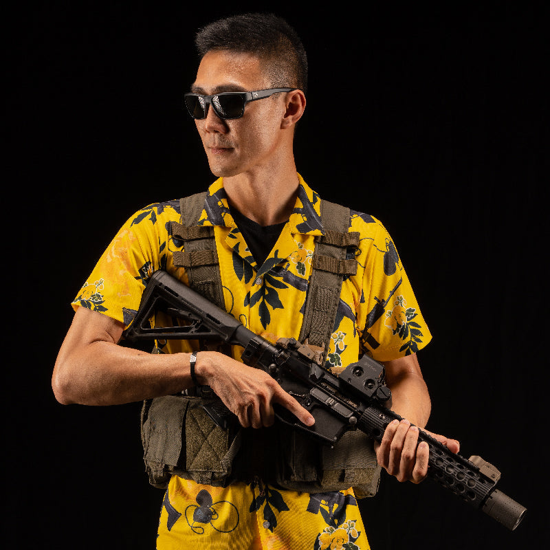 Valor PX Hawaii Shirt - พญาครุฑประทับ Scar [Yellow]