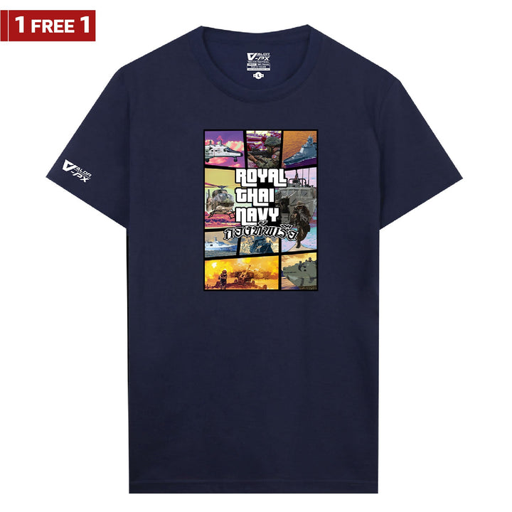 [ซื้อ 1 แถม 1] Valor PX Royal Thai Navy T-Shirt [กองทัพเรือ]