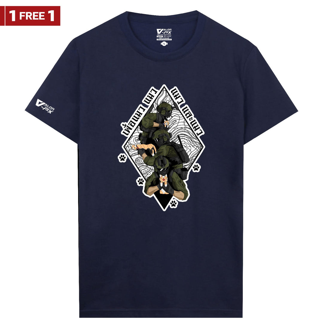 [ซื้อ 1 แถม 1] Valor PX เพื่อแมว แมว และแมว T-Shirt