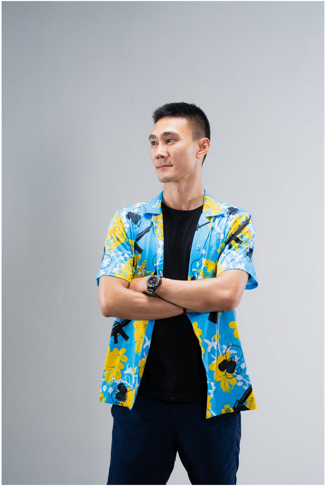 Valor PX Hawaii Shirt - ไอยรา ห้าห้าหก [Blue]