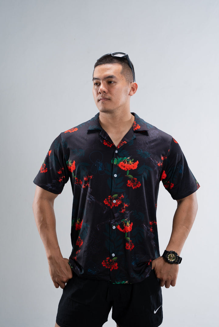 Valor PX Hawaii Shirt - หนุมาน MCX [Dark Grey]