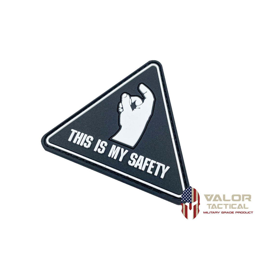 Valor PX PVC Patches - this is my safety - black