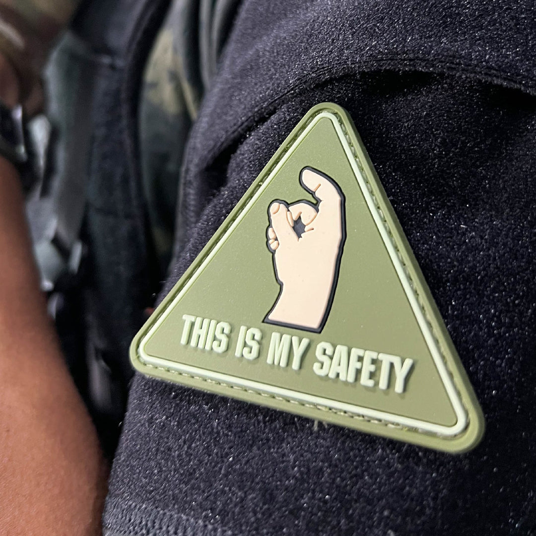 Valor PX PVC Patches - this is my safety - Ranger green